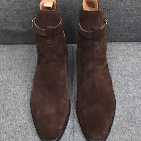 Men\'s leather pointed boots